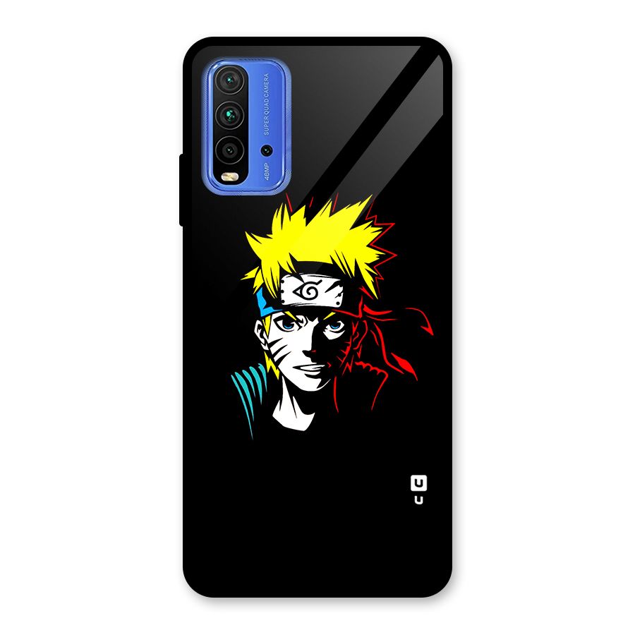 Naruto Pen Sketch Art Glass Back Case for Redmi 9 Power