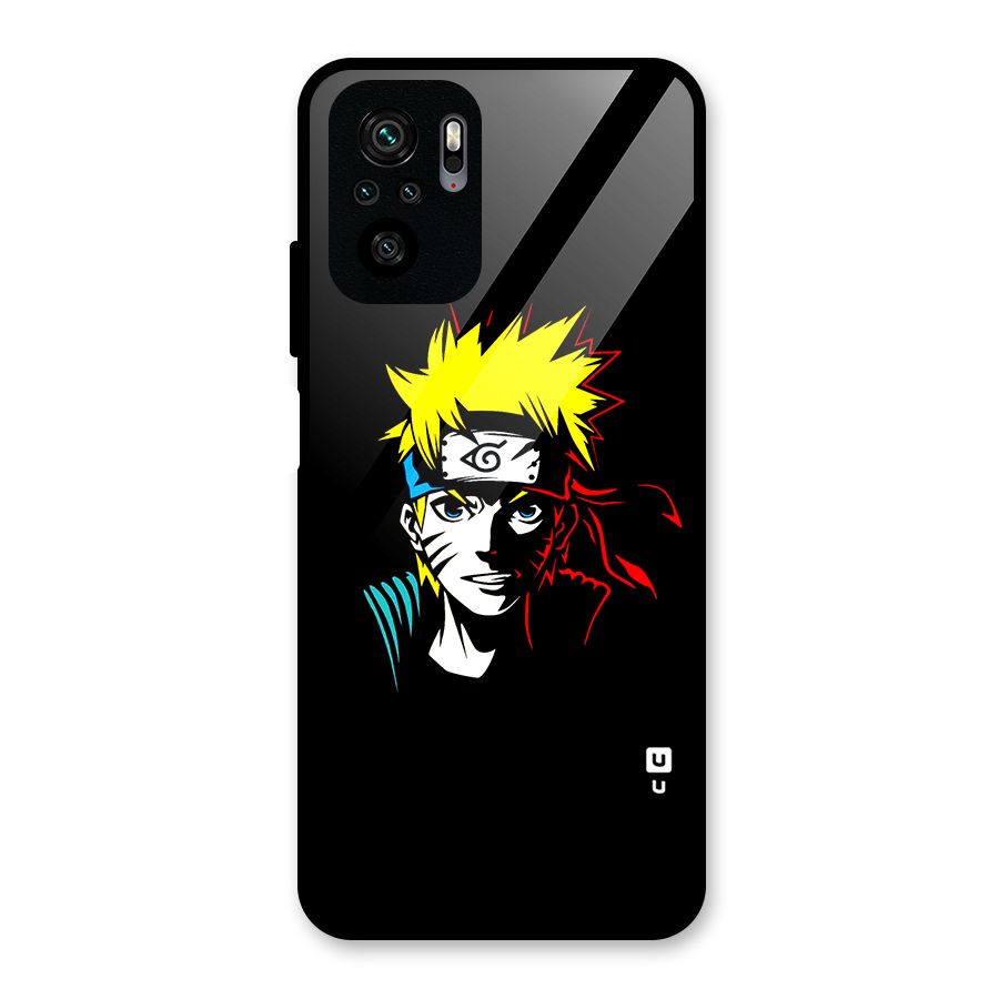 Naruto Pen Sketch Art Glass Back Case for Redmi Note 10S