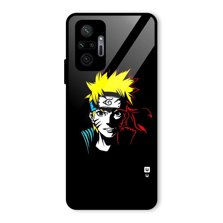 Naruto Pen Sketch Art Glass Back Case for Redmi Note 10 Pro Max