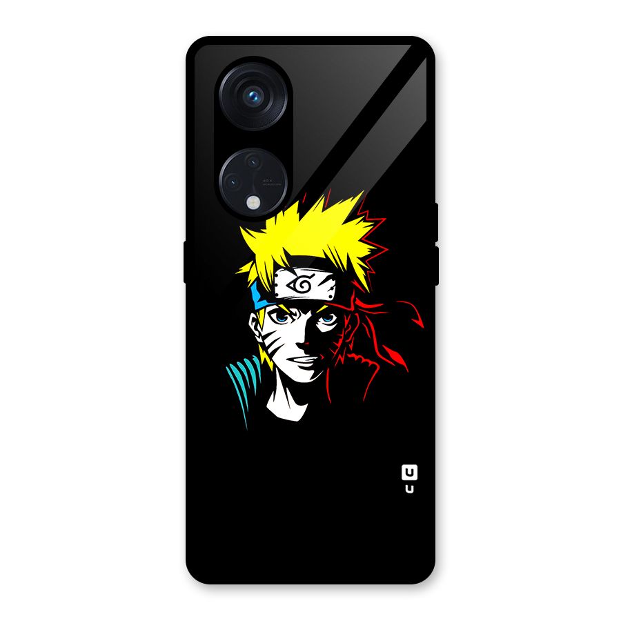 Naruto Pen Sketch Art Glass Back Case for Reno8 T 5G