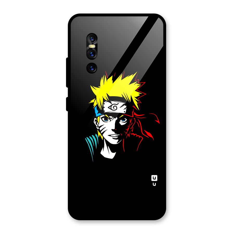 Naruto Pen Sketch Art Glass Back Case for Vivo V15 Pro