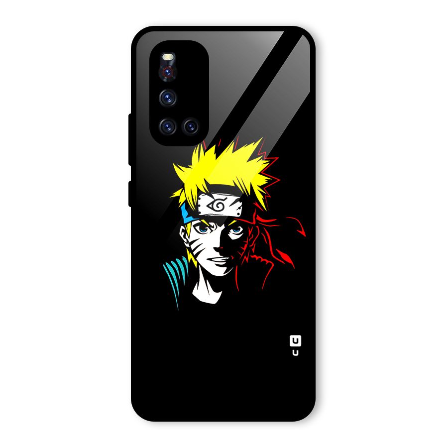 Naruto Pen Sketch Art Glass Back Case for Vivo V19