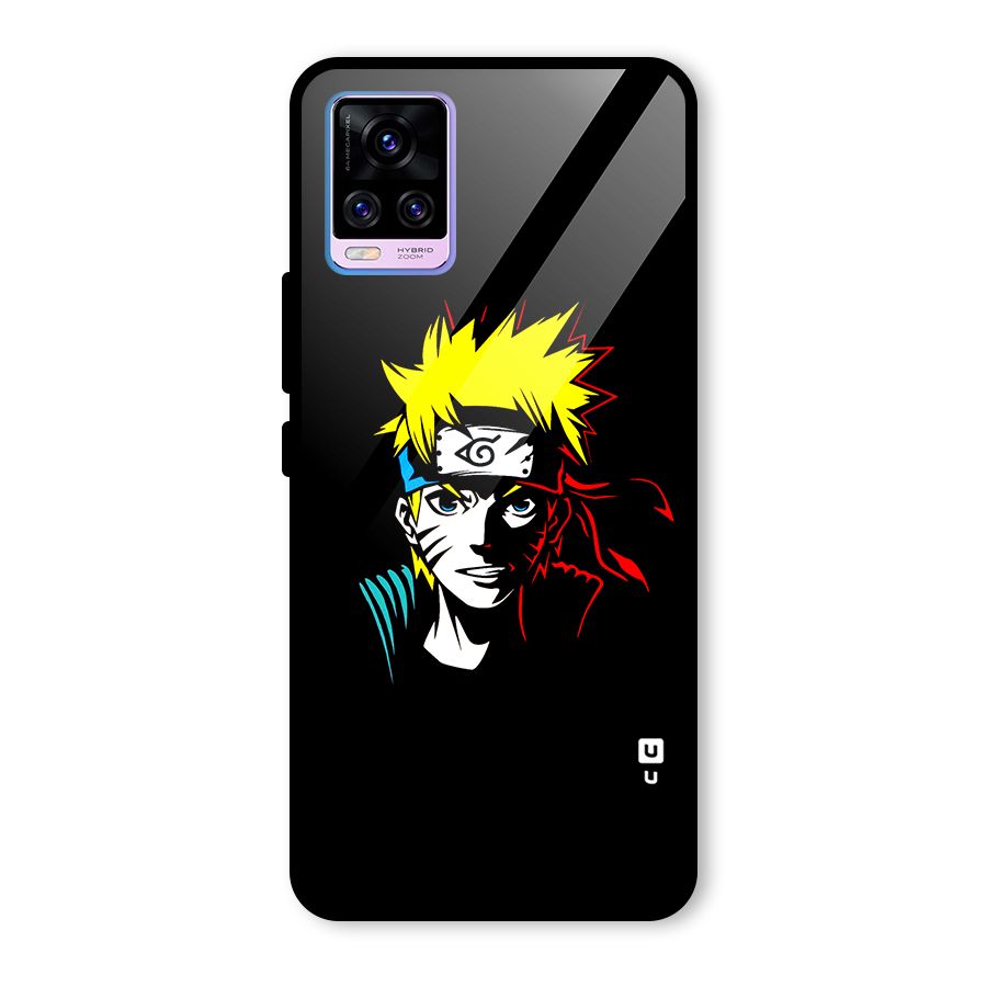 Naruto Pen Sketch Art Glass Back Case for Vivo V20 Pro
