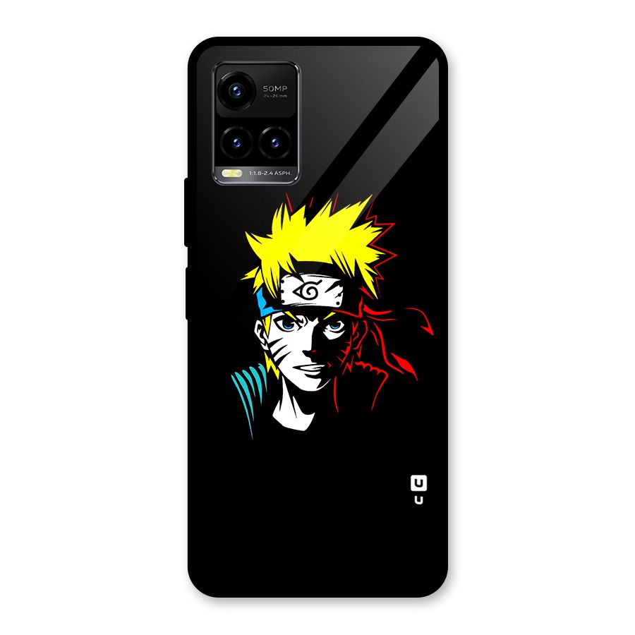 Naruto Pen Sketch Art Glass Back Case for Vivo Y21T