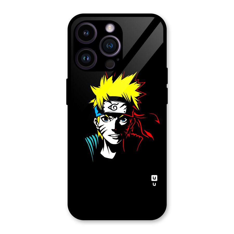 Naruto Pen Sketch Art Glass Back Case for iPhone 14 Pro Max