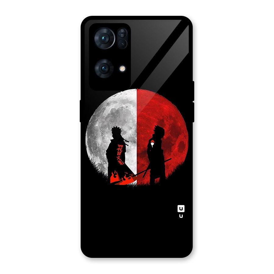 Naruto Shadow Hokage Moon Glass Back Case for Oppo Reno7 Pro 5G