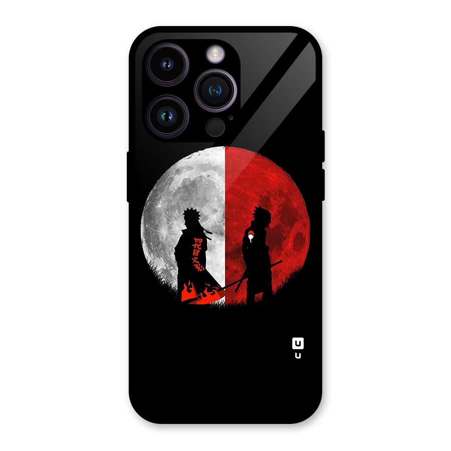 Naruto Shadow Hokage Moon Glass Back Case for iPhone 14 Pro