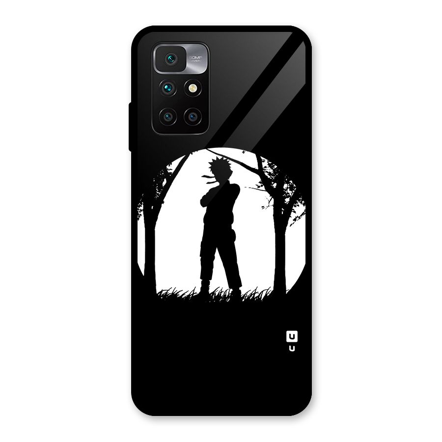 Naruto Silhouette Glass Back Case for Redmi 10 Prime