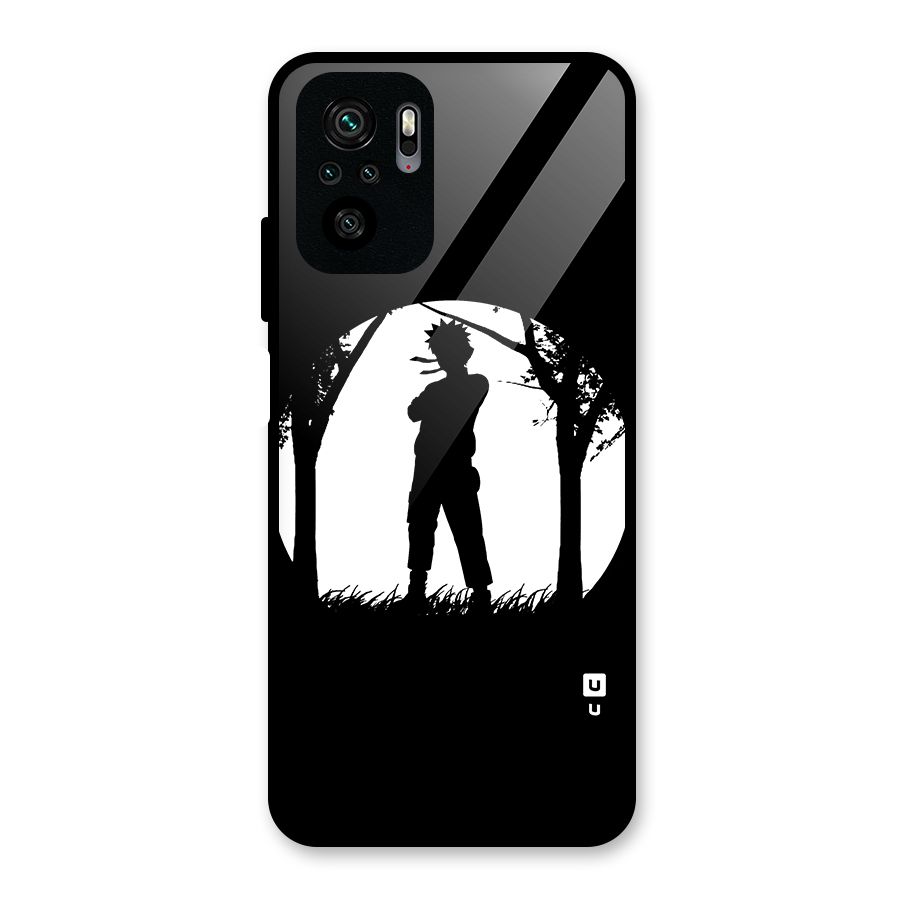 Naruto Silhouette Glass Back Case for Redmi Note 11 SE