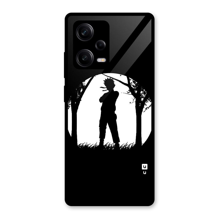 Naruto Silhouette Glass Back Case for Redmi Note 12 Pro