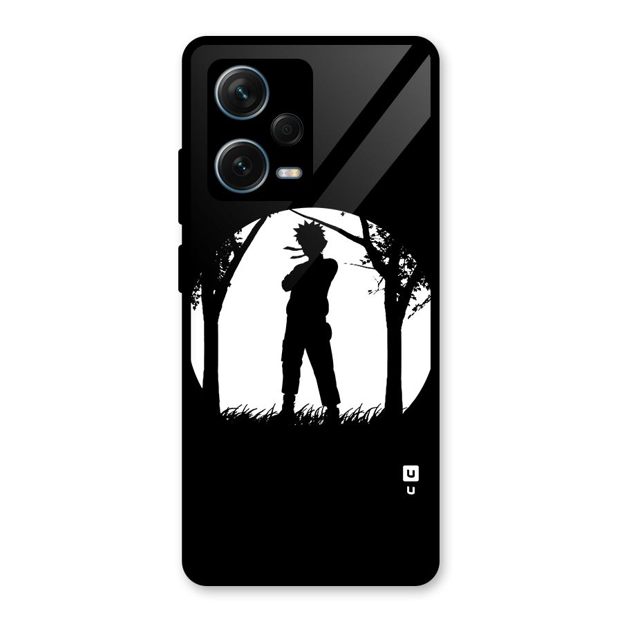 Naruto Silhouette Glass Back Case for Redmi Note 12 Pro Plus 5G
