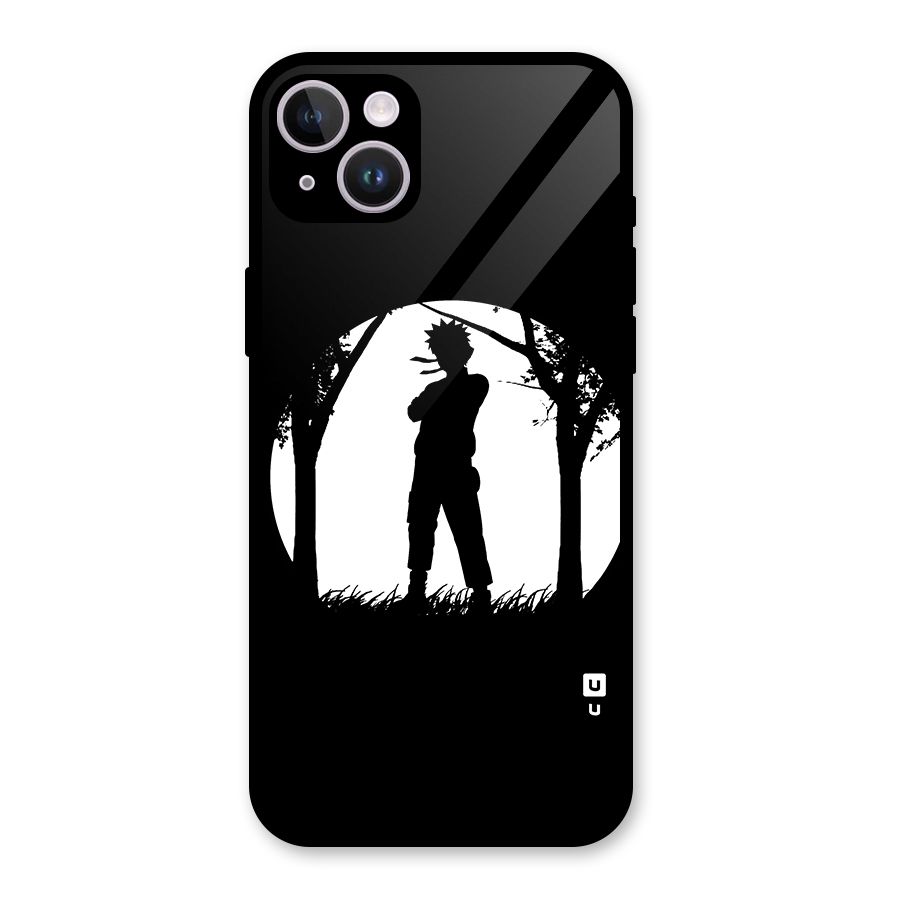 Naruto Silhouette Glass Back Case for iPhone 14 Plus
