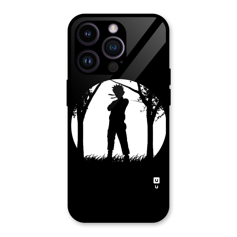 Naruto Silhouette Glass Back Case for iPhone 14 Pro