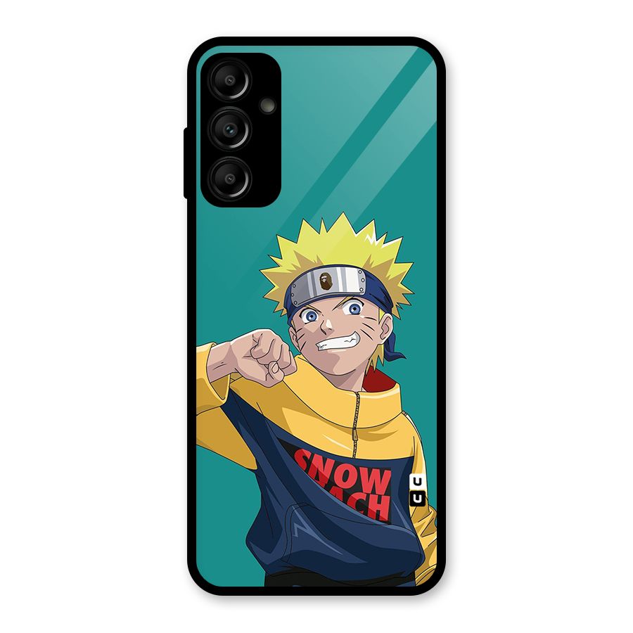 Naruto Snow Beach Art Glass Back Case for Galaxy A14 5G