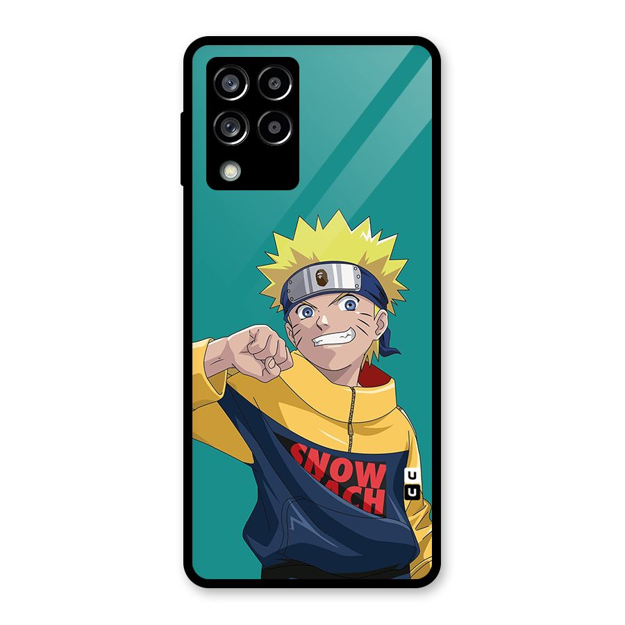 Naruto Snow Beach Art Glass Back Case for Galaxy M53 5G