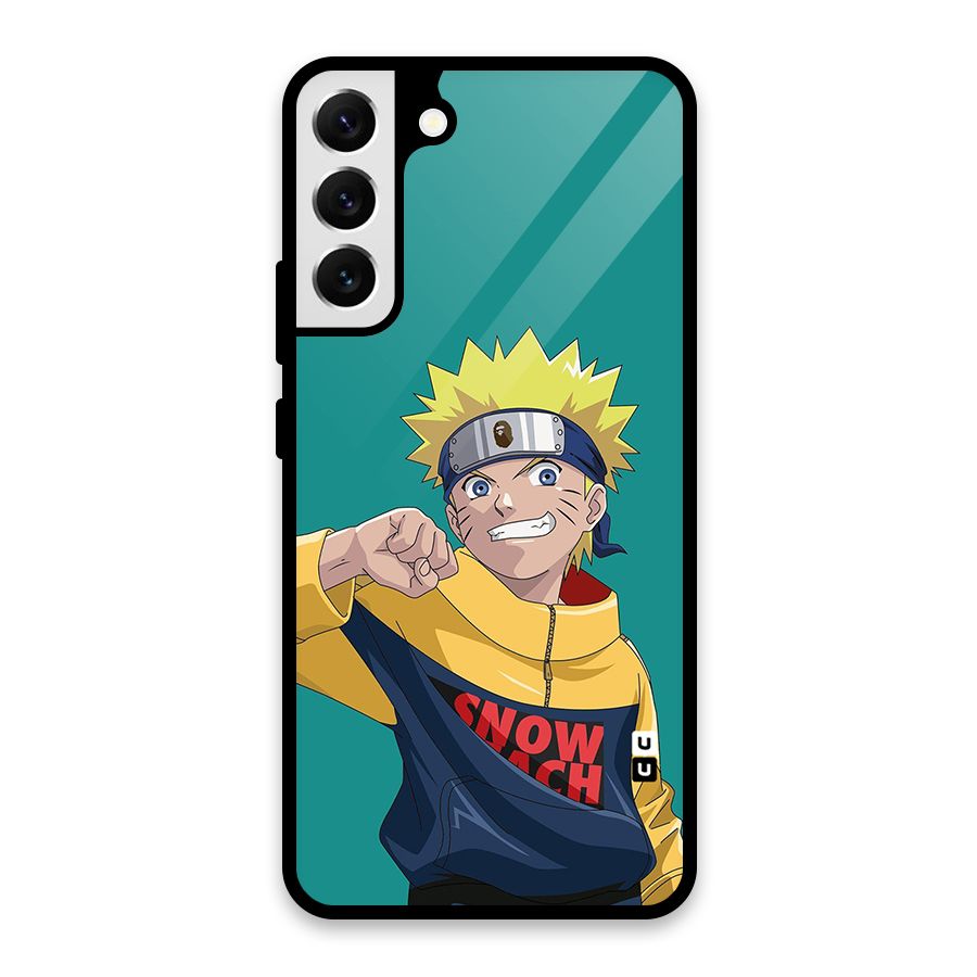 Naruto Snow Beach Art Glass Back Case for Galaxy S22 Plus 5G