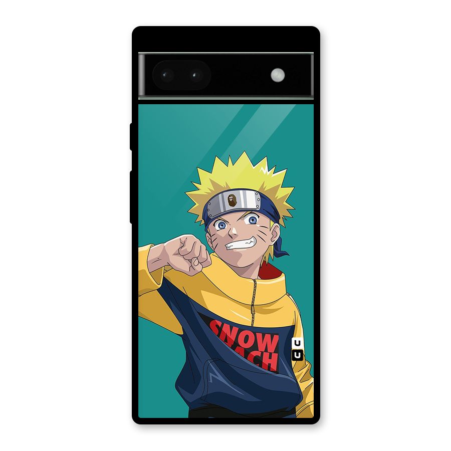 Naruto Snow Beach Art Glass Back Case for Google Pixel 6a
