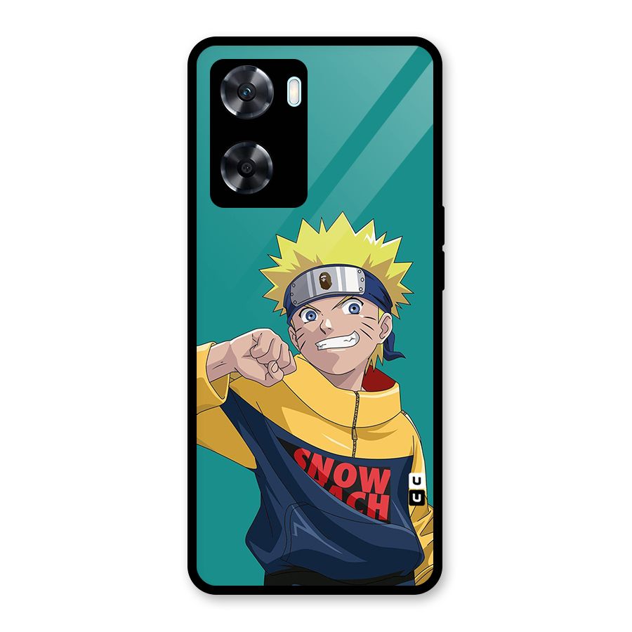 Naruto Snow Beach Art Glass Back Case for Oppo A77