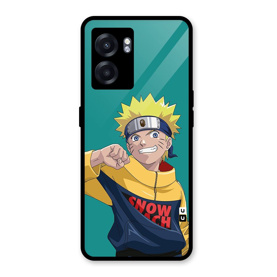 Naruto Snow Beach Art Glass Back Case for Oppo K10 (5G)