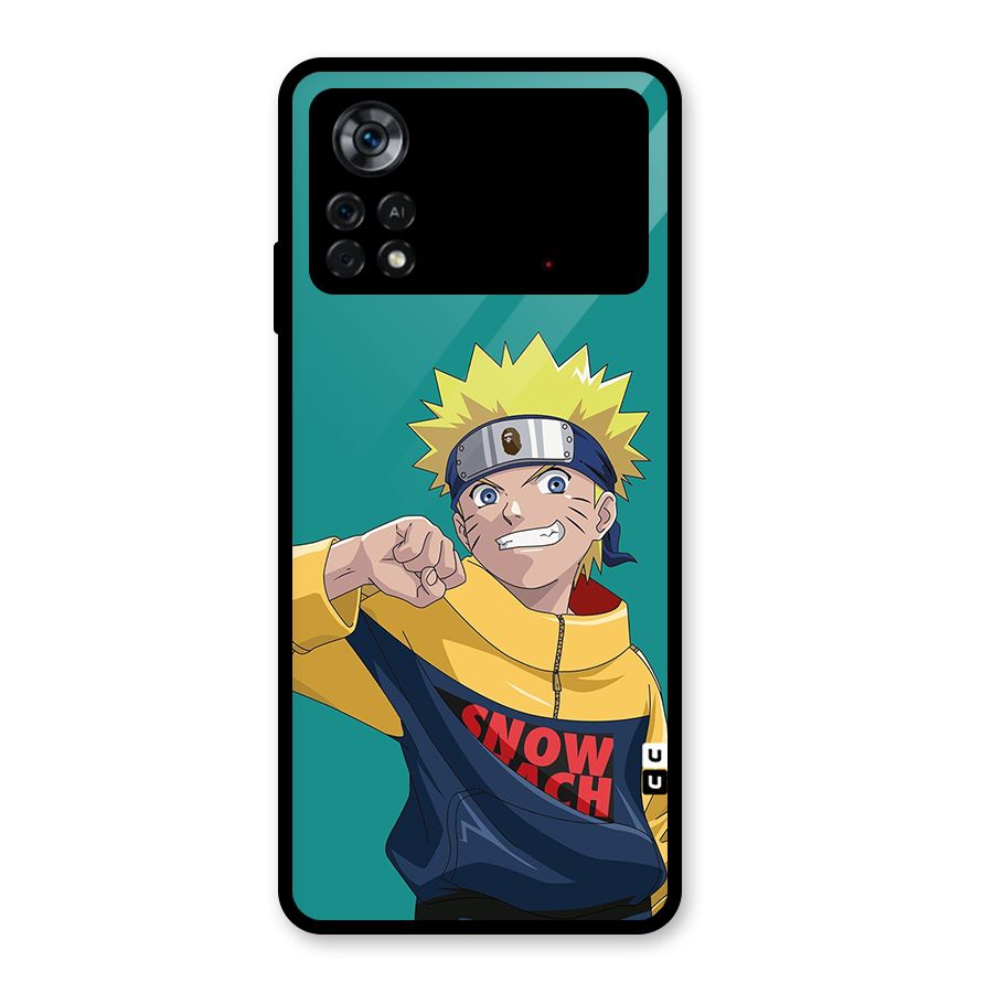 Naruto Snow Beach Art Glass Back Case for Poco X4 Pro 5G