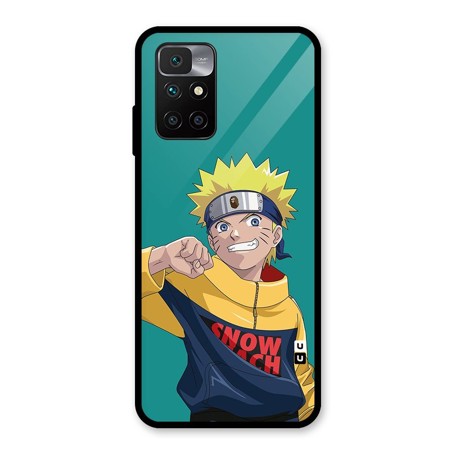Naruto Snow Beach Art Glass Back Case for Redmi 10 Prime