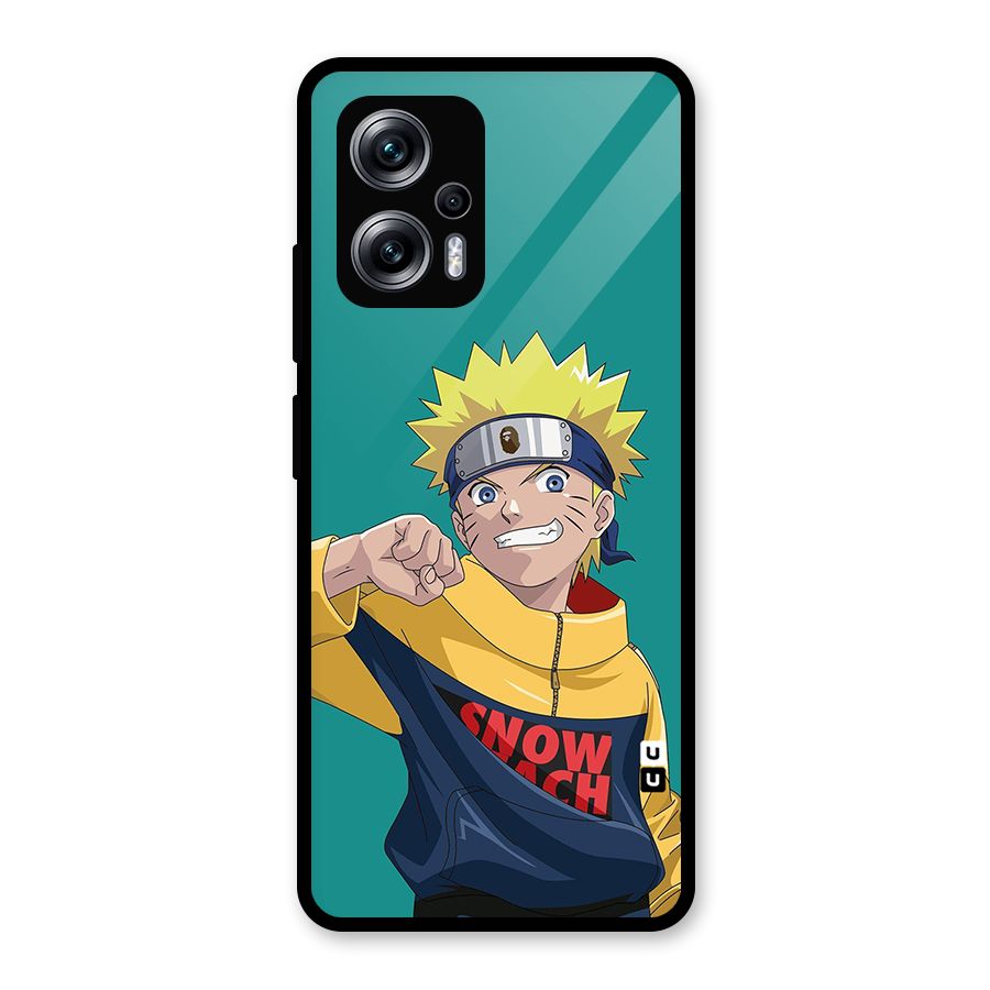 Naruto Snow Beach Art Glass Back Case for Redmi K50i