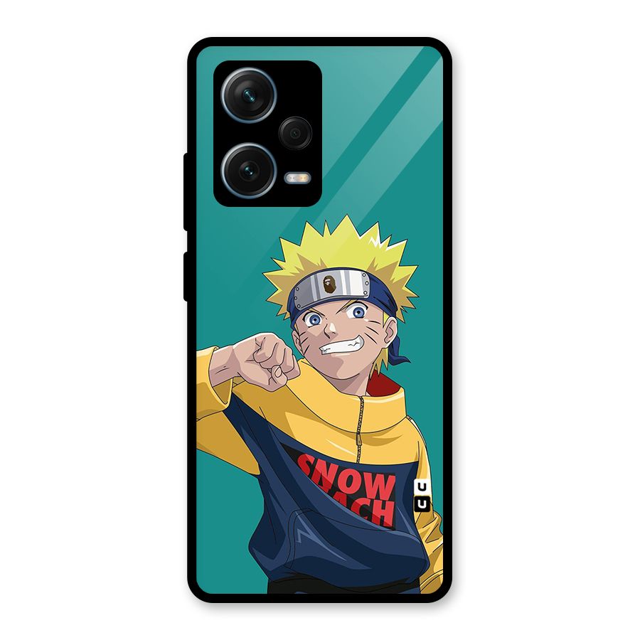 Naruto Snow Beach Art Glass Back Case for Redmi Note 12 Pro Plus 5G