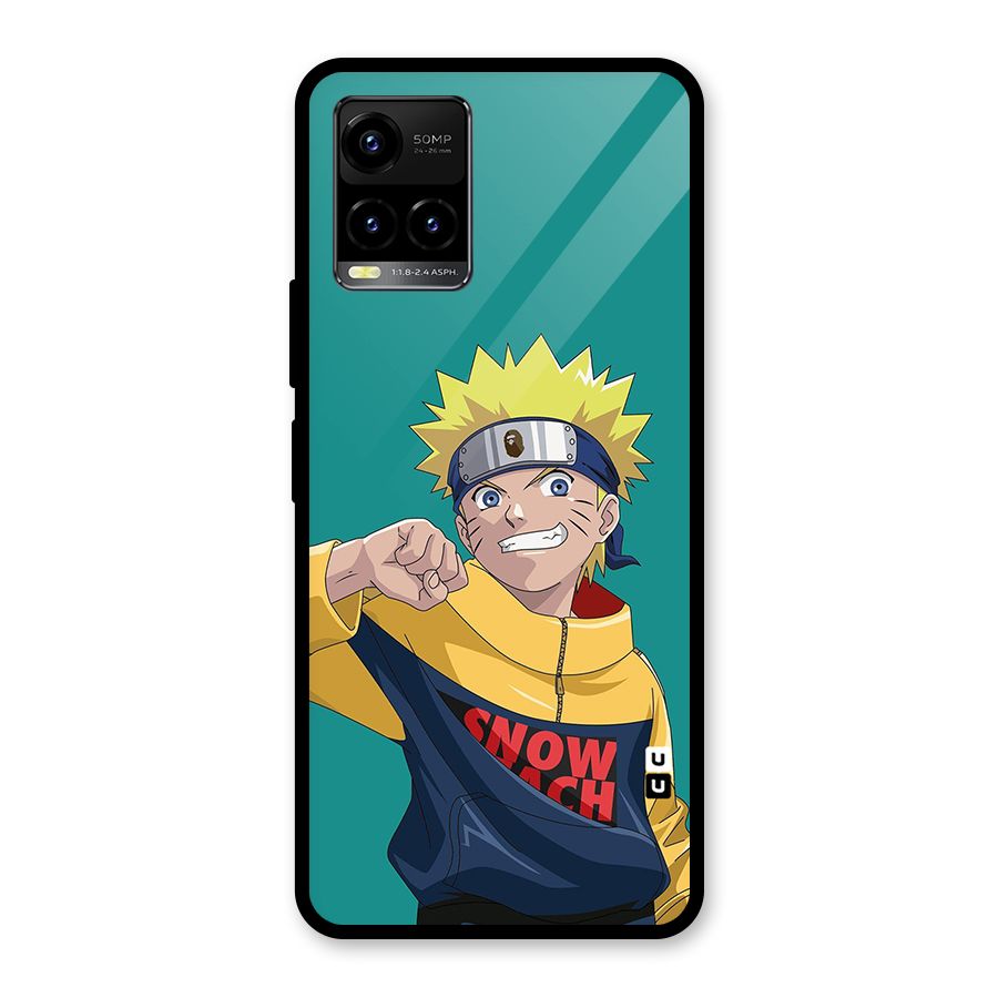 Naruto Snow Beach Art Glass Back Case for Vivo Y21T