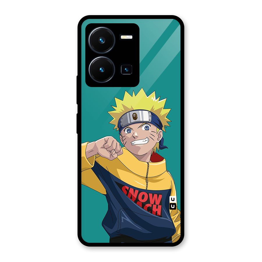 Naruto Snow Beach Art Glass Back Case for Vivo Y35
