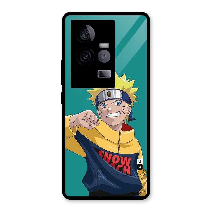 Naruto Snow Beach Art Glass Back Case for Vivo iQOO 11 5G