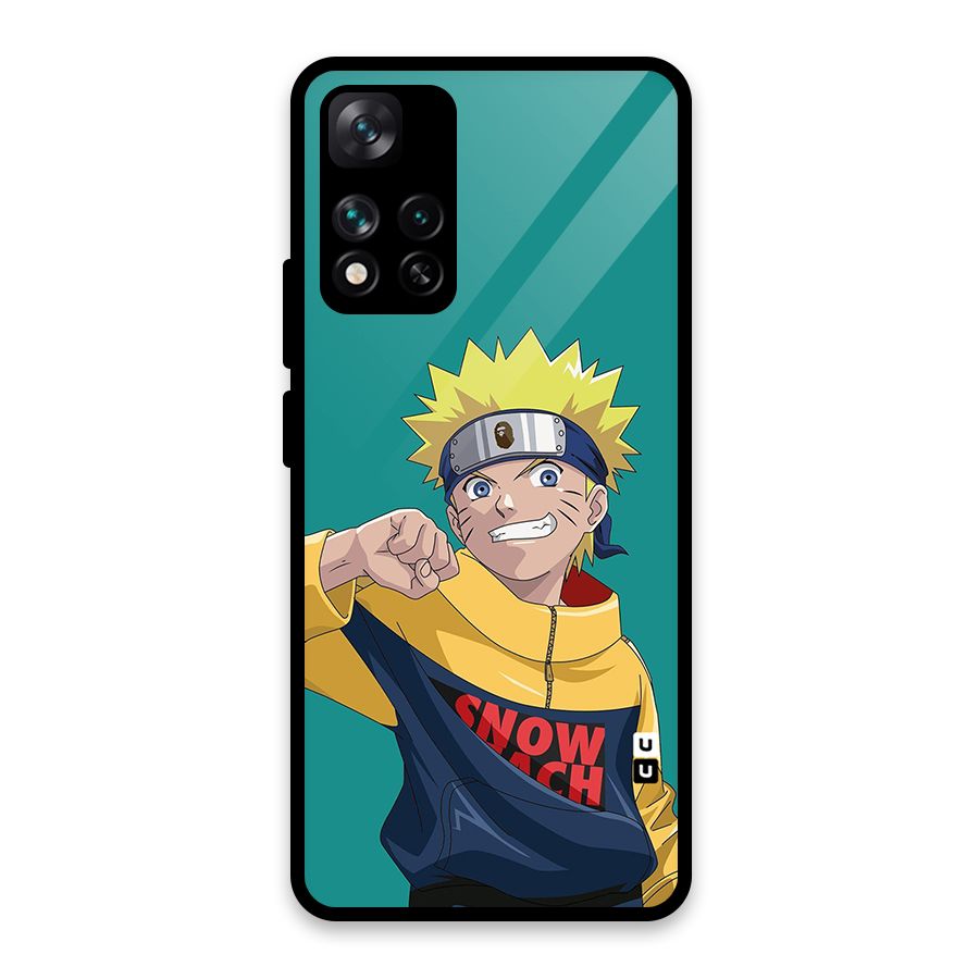 Naruto Snow Beach Art Glass Back Case for Xiaomi 11i HyperCharge 5G