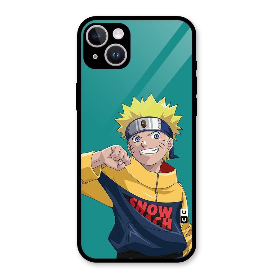 Naruto Snow Beach Art Glass Back Case for iPhone 14 Plus