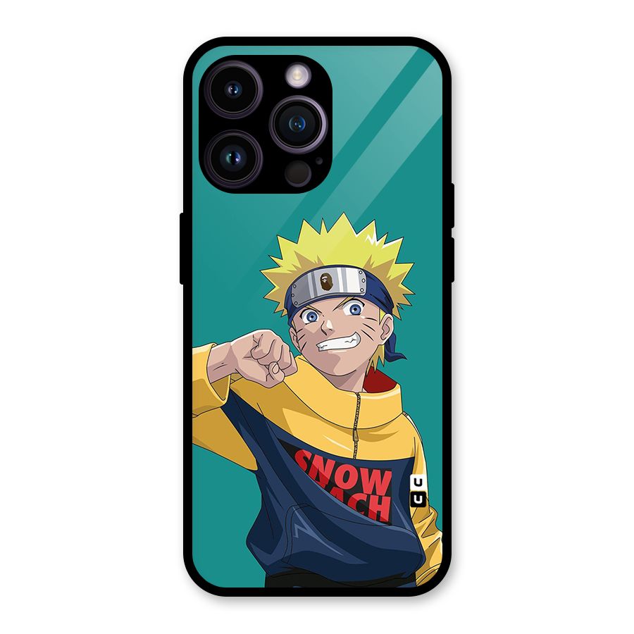 Naruto Snow Beach Art Glass Back Case for iPhone 14 Pro Max