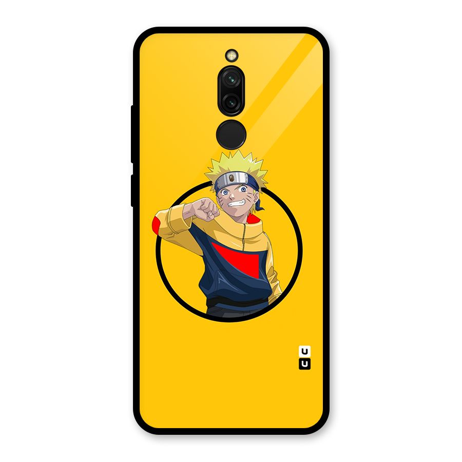 Naruto Sports Art Glass Back Case for Redmi 8