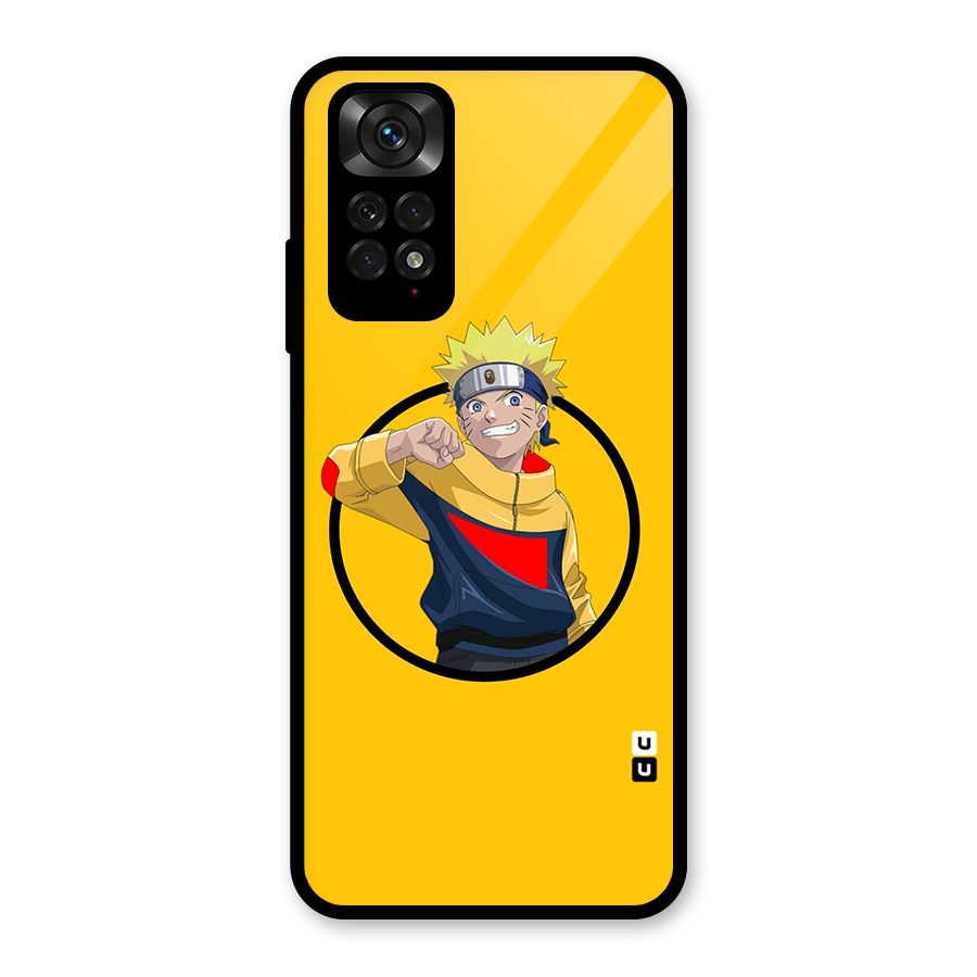 Naruto Sports Art Glass Back Case for Redmi Note 11