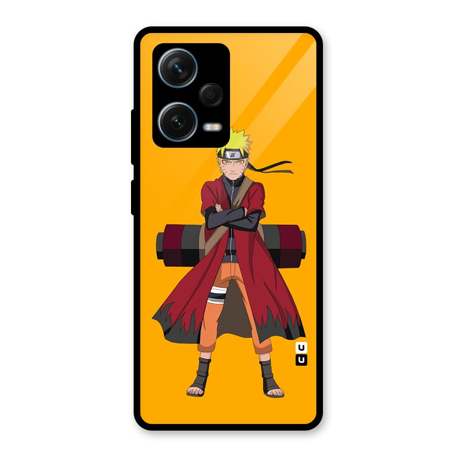 Naruto Uzumaki Art Glass Back Case for Redmi Note 12 Pro Plus 5G