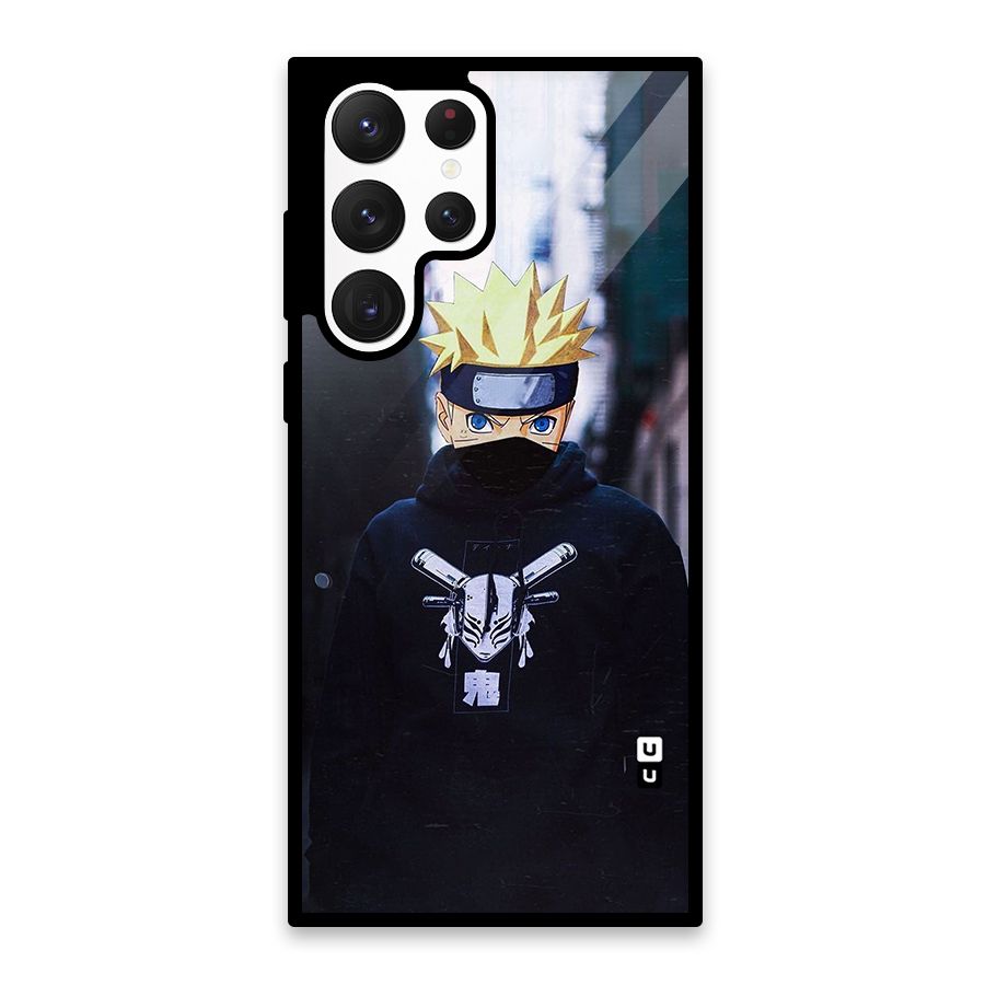 Naruto Uzumaki Cool Anime Glass Back Case for Galaxy S22 Ultra 5G