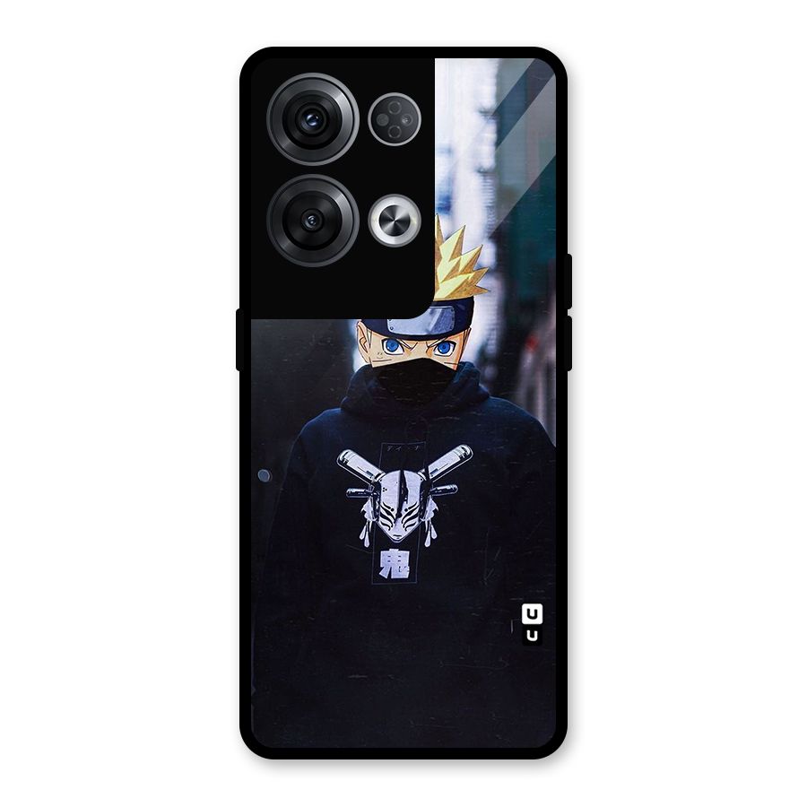 Naruto Uzumaki Cool Anime Glass Back Case for Oppo Reno8 Pro 5G