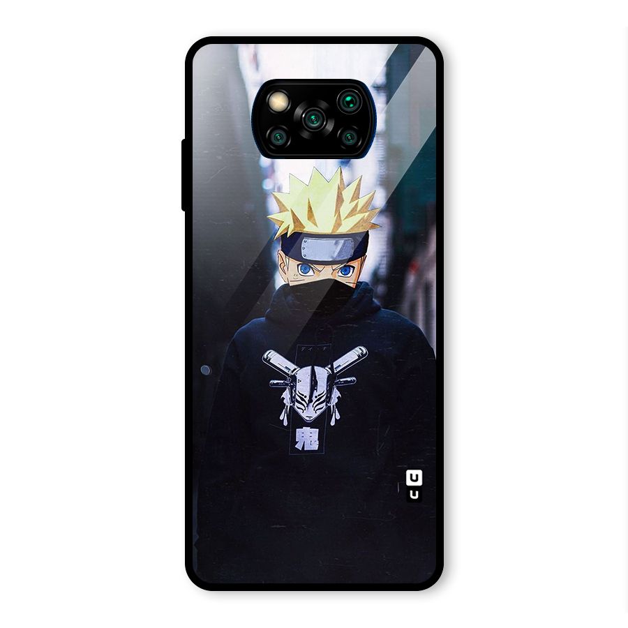 Naruto Uzumaki Cool Anime Glass Back Case for Poco X3 Pro