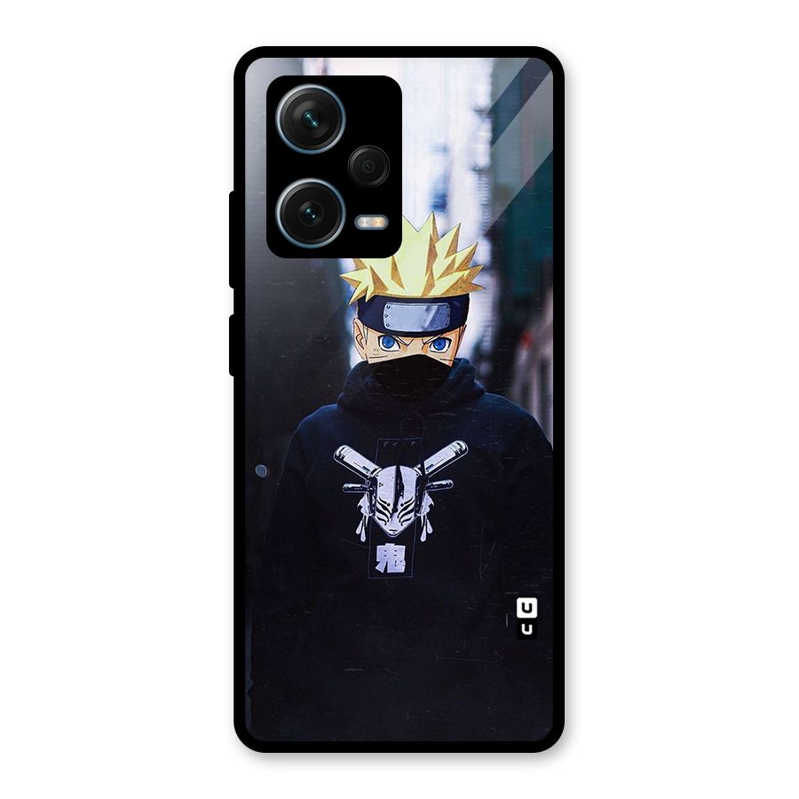 Naruto Uzumaki Cool Anime Glass Back Case for Redmi Note 12 Pro Plus 5G