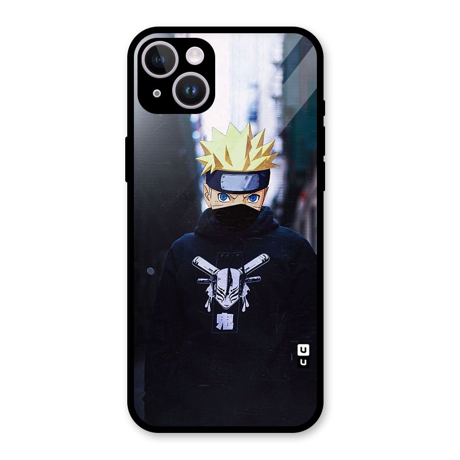Naruto Uzumaki Cool Anime Glass Back Case for iPhone 14 Plus