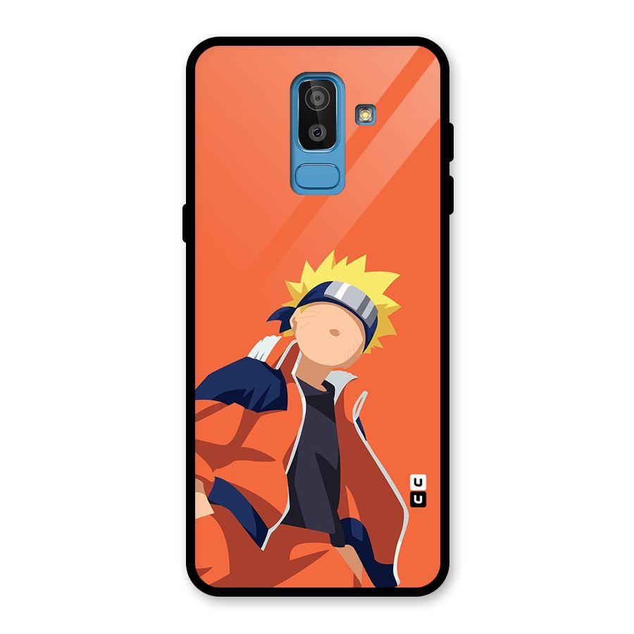 Naruto Uzumaki Minimalist Glass Back Case for Galaxy J8