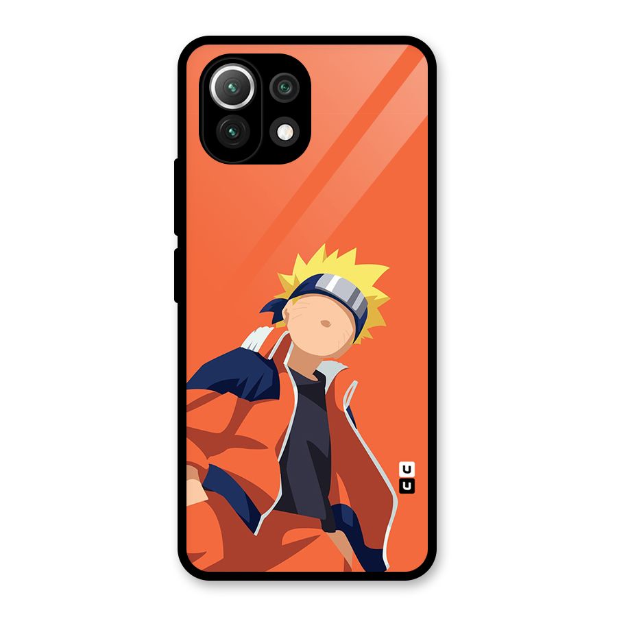 Naruto Uzumaki Minimalist Glass Back Case for Mi 11 Lite NE 5G