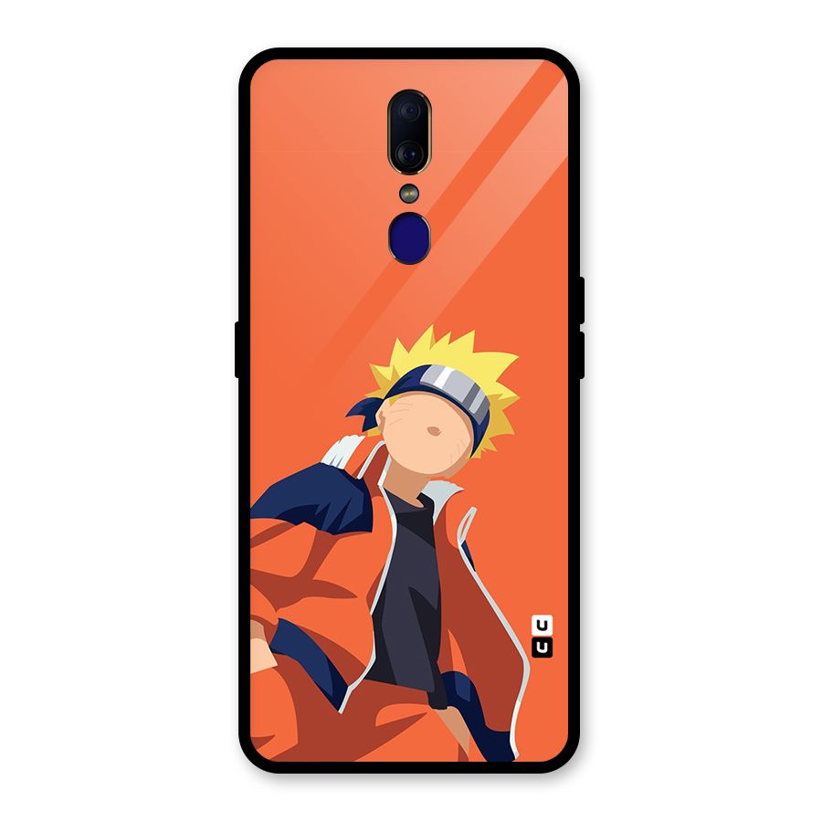 Naruto Uzumaki Minimalist Glass Back Case for Oppo F11
