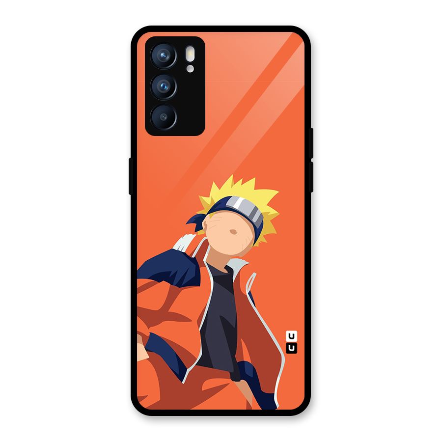 Naruto Uzumaki Minimalist Glass Back Case for Oppo Reno6 5G