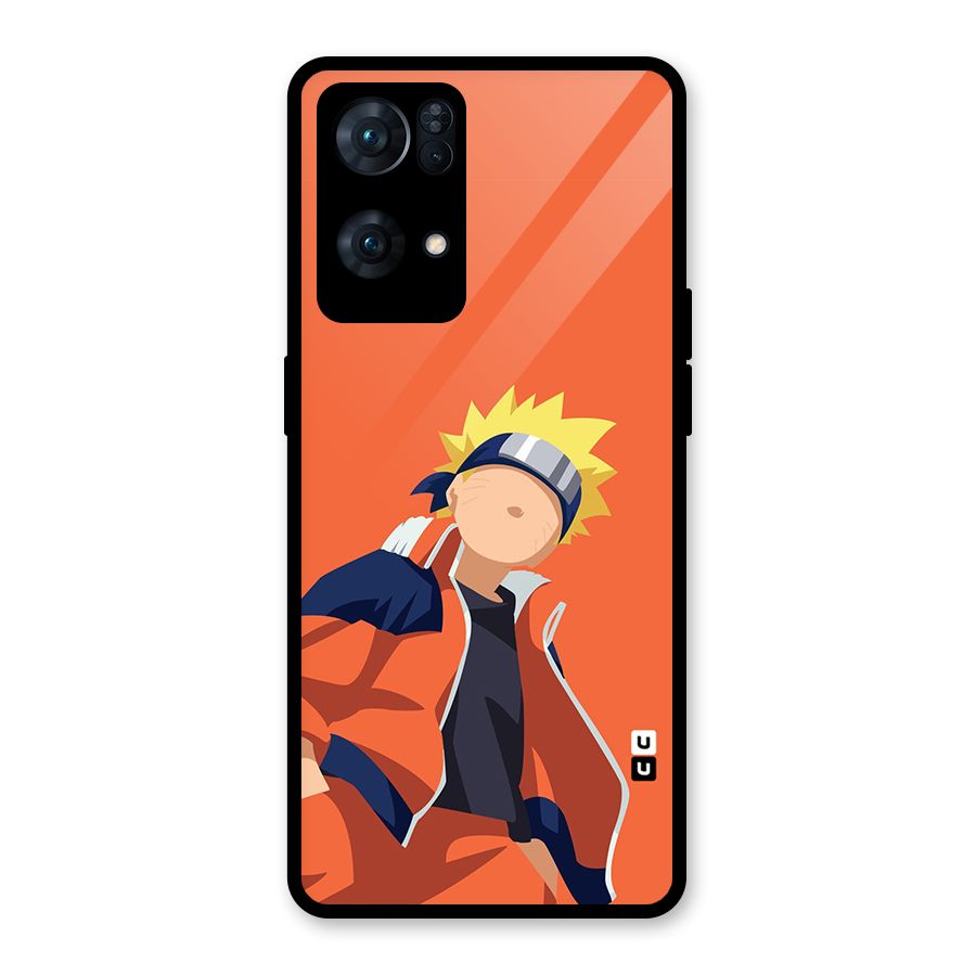 Naruto Uzumaki Minimalist Glass Back Case for Oppo Reno7 Pro 5G