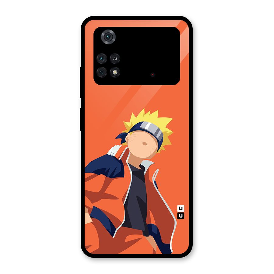 Naruto Uzumaki Minimalist Glass Back Case for Poco M4 Pro 4G