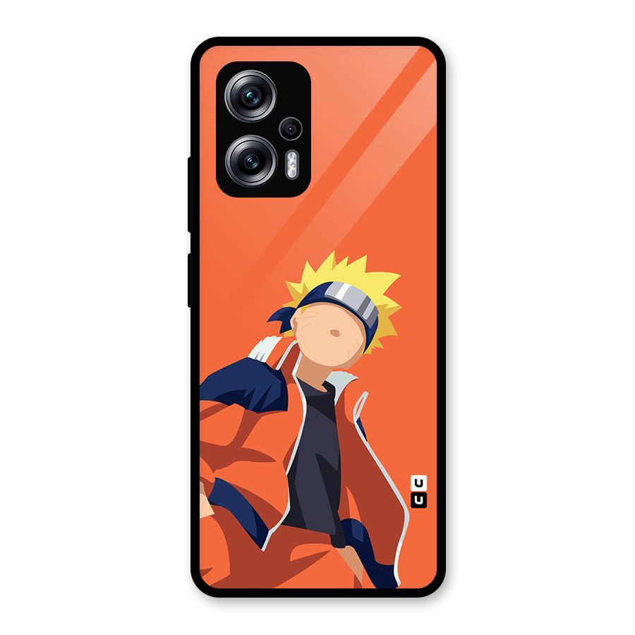 Naruto Uzumaki Minimalist Glass Back Case for Redmi K50i