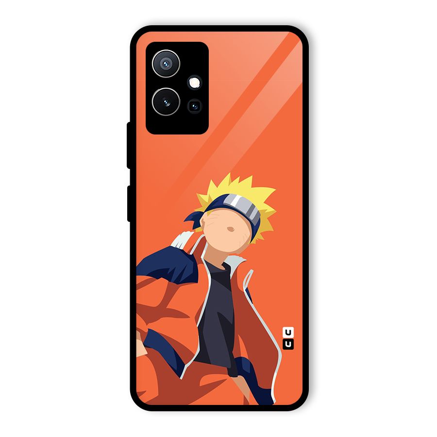 Naruto Uzumaki Minimalist Glass Back Case for Vivo T1 5G