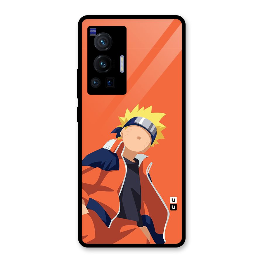 Naruto Uzumaki Minimalist Glass Back Case for Vivo X70 Pro